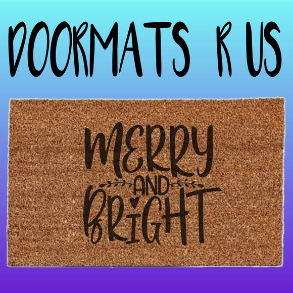 Merry and Bright Doormat - Doormats R Us