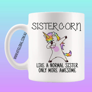 Sistercorn Mug Design