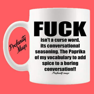Fuck isn't a curse word Mug Design - Profanity Mugs