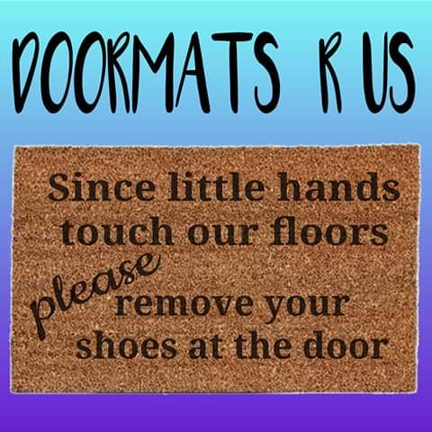 Since little hands touch our floors Doormat - Doormats R Us
