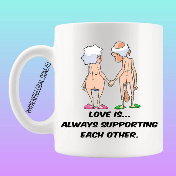 Love is always supporting each other Mug Design