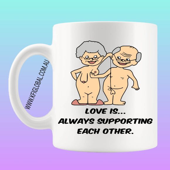 Love is always supporting each other Mug Design - design 1