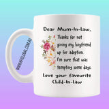 Dear mum-in-law Mug Design