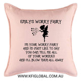 Perosnalised Worry cushion - Pillow - monster or fairy - anxiety
