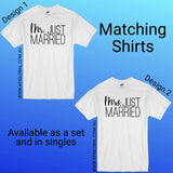 Mr. Just Married and Mrs. Just Married design - Matching Shirts - Couples