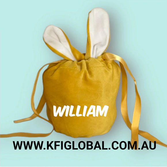 Gold Bunny Ear Velvet Bags
