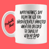 Happy Mother's Day from the kid you inadvertently inherited Mug Design - Profanity Mugs