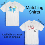 His Angel and Her Devil design - Matching Shirts - Couples
