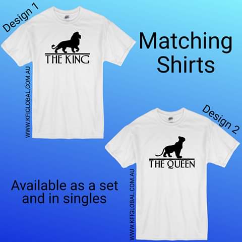 The King and The Queen design - Matching Shirts - Couples