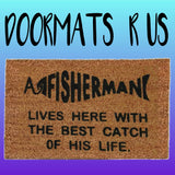 A fisherman Doormat - Doormats R Us