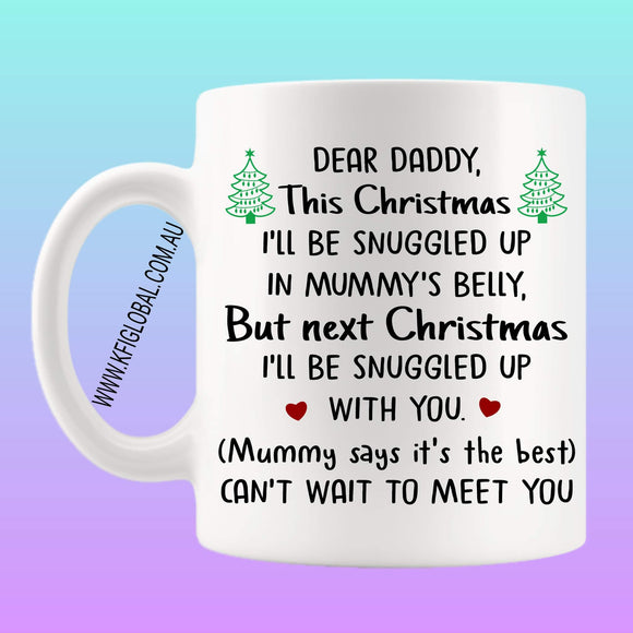 Dear Daddy, This Christmas Mug Design - Christmas Tree