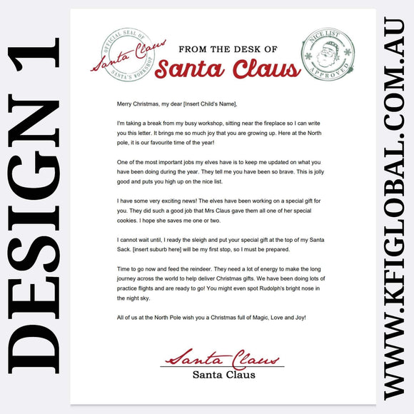 Personalised Christmas Santa Letter - So Brave - Digital Copy
