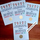 Nice list / Naughty List Scratch Card - Santa's List