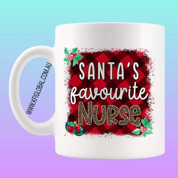 Santa's Favourite Nurse Mug Design
