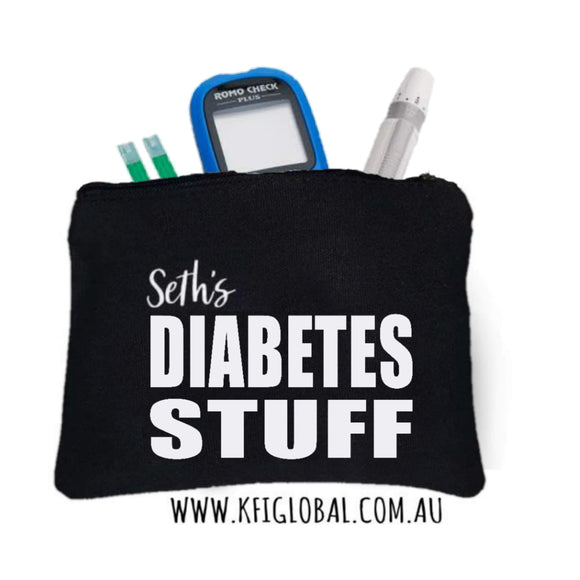 Personalised diabetes stuff bag