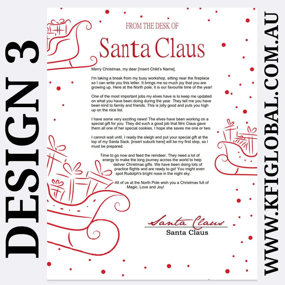 Personalised Christmas Santa Letter - kind to family and friends - Digital Copy