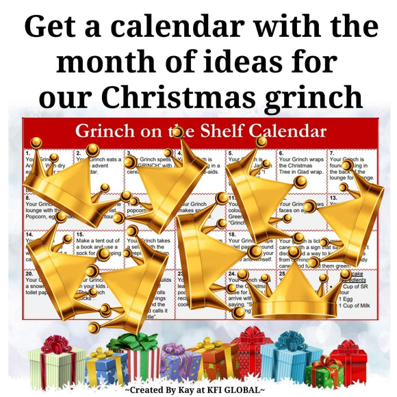 Grinch Elf on the Shelf Calendar