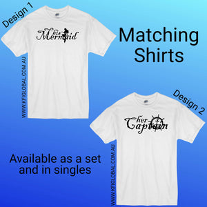 His Mermaid and Her Captian design - Matching Shirts - Couples